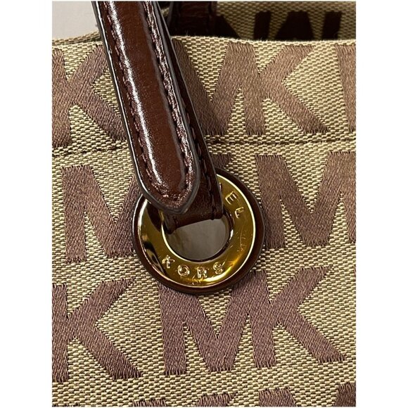 Michael Kors Signature Gold Logo Purse Authentic - Picture 6 of 10